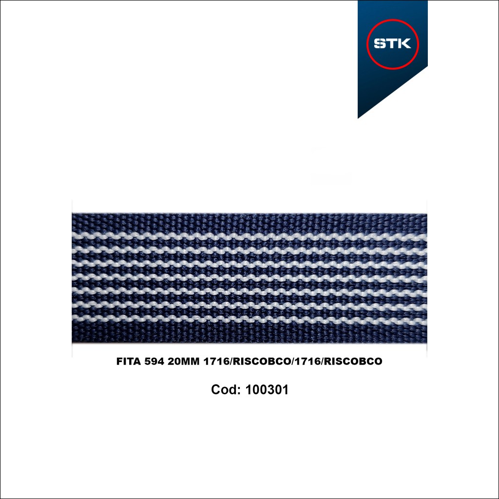 FITA 594 20MM  1716 / RISCO BCO / 