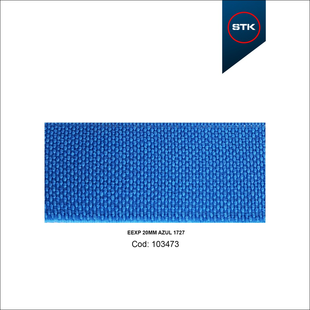 ELÁSTICO STK 156 EXPORTAÇÃO 20MM AZUL 1727