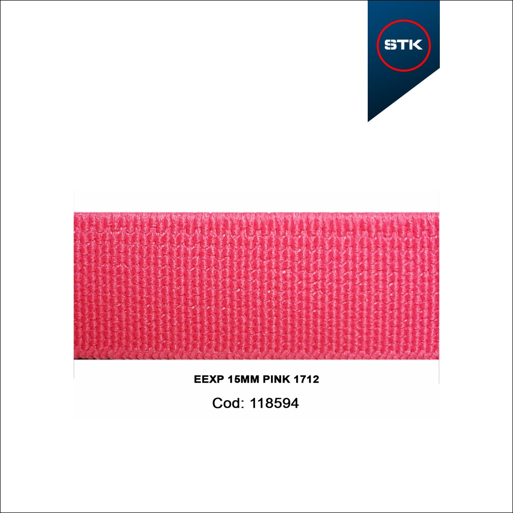 ELÁSTICO STK 156 EXPORTAÇÃO 15MM PINK 1712