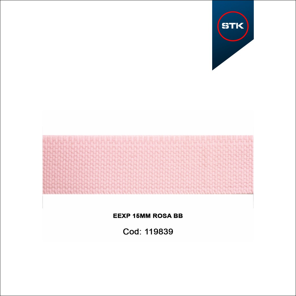 ELÁSTICO STK 156 EXPORTAÇÃO 15MM ROSA BB