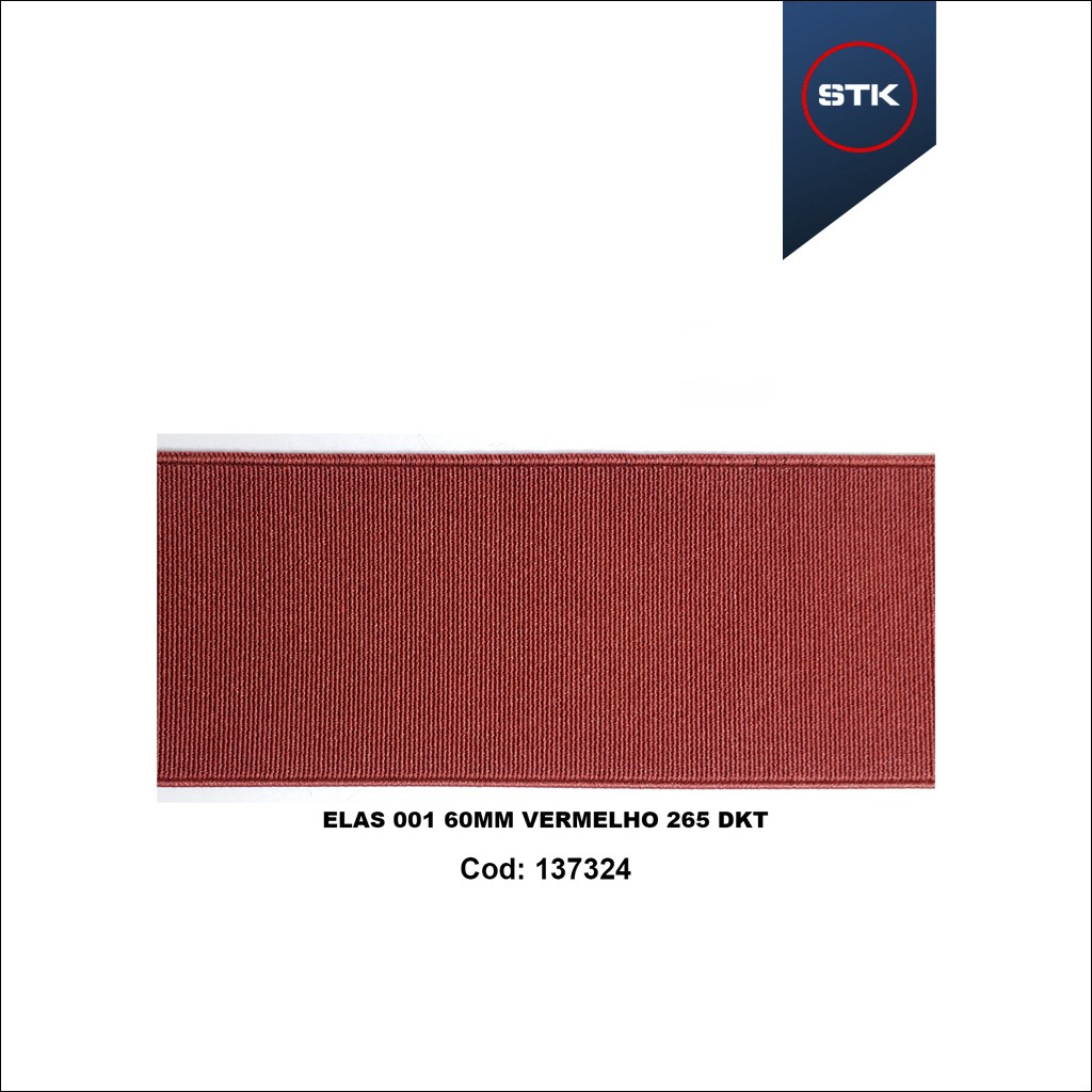 ELÁSTICO STK 168 001 60MM VERMELHO 265