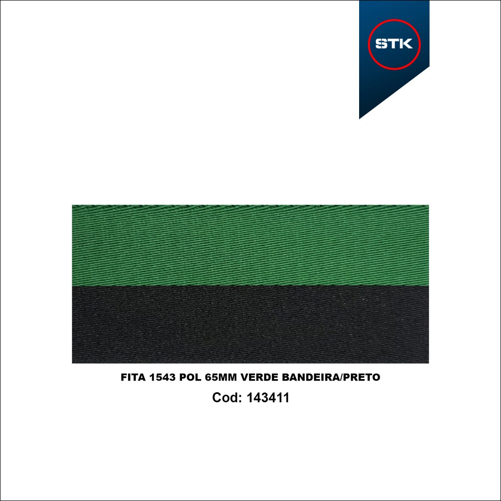 FITA 1543 POL 65MM VERD BAND / PRETO