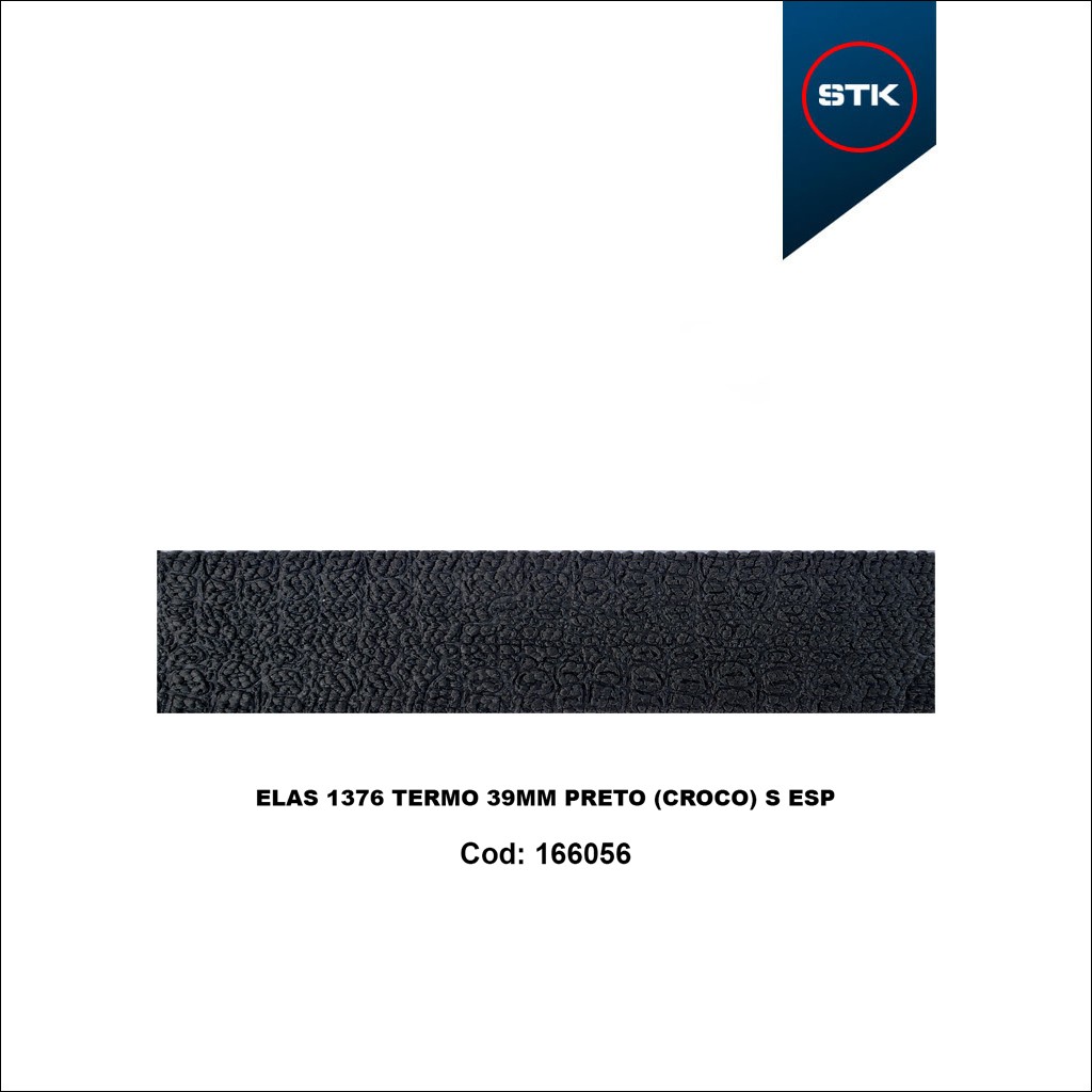 ELÁSTICO STK 1376 TERMO 39MM PRETO (CROCO) S ESP