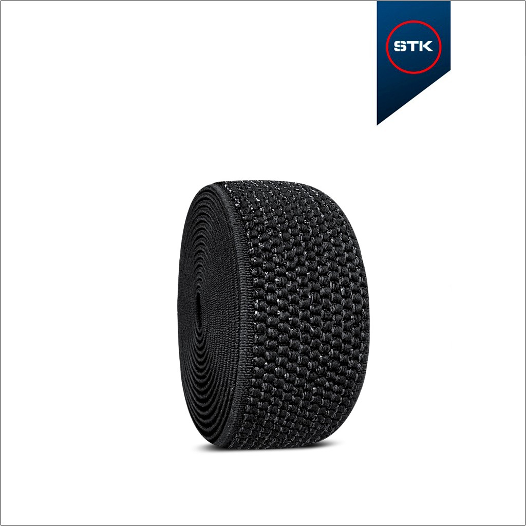 EL&Aacute;STICO STK 2316 FAVO DE MEL 30MM PRETO / LUREX PRETO