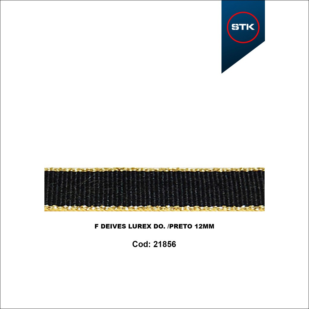 FITAS DEIVES 12MM LUREX DOURADO / PRETO